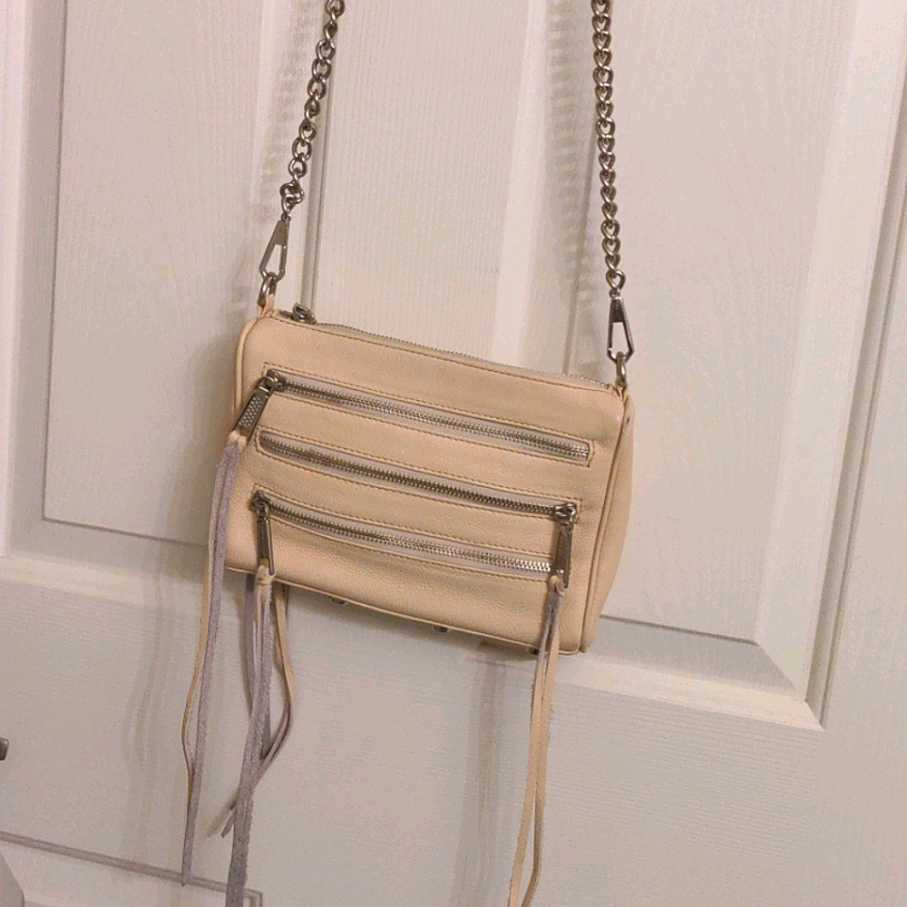 Rebecca Minkoff Cream Leather Crossbody